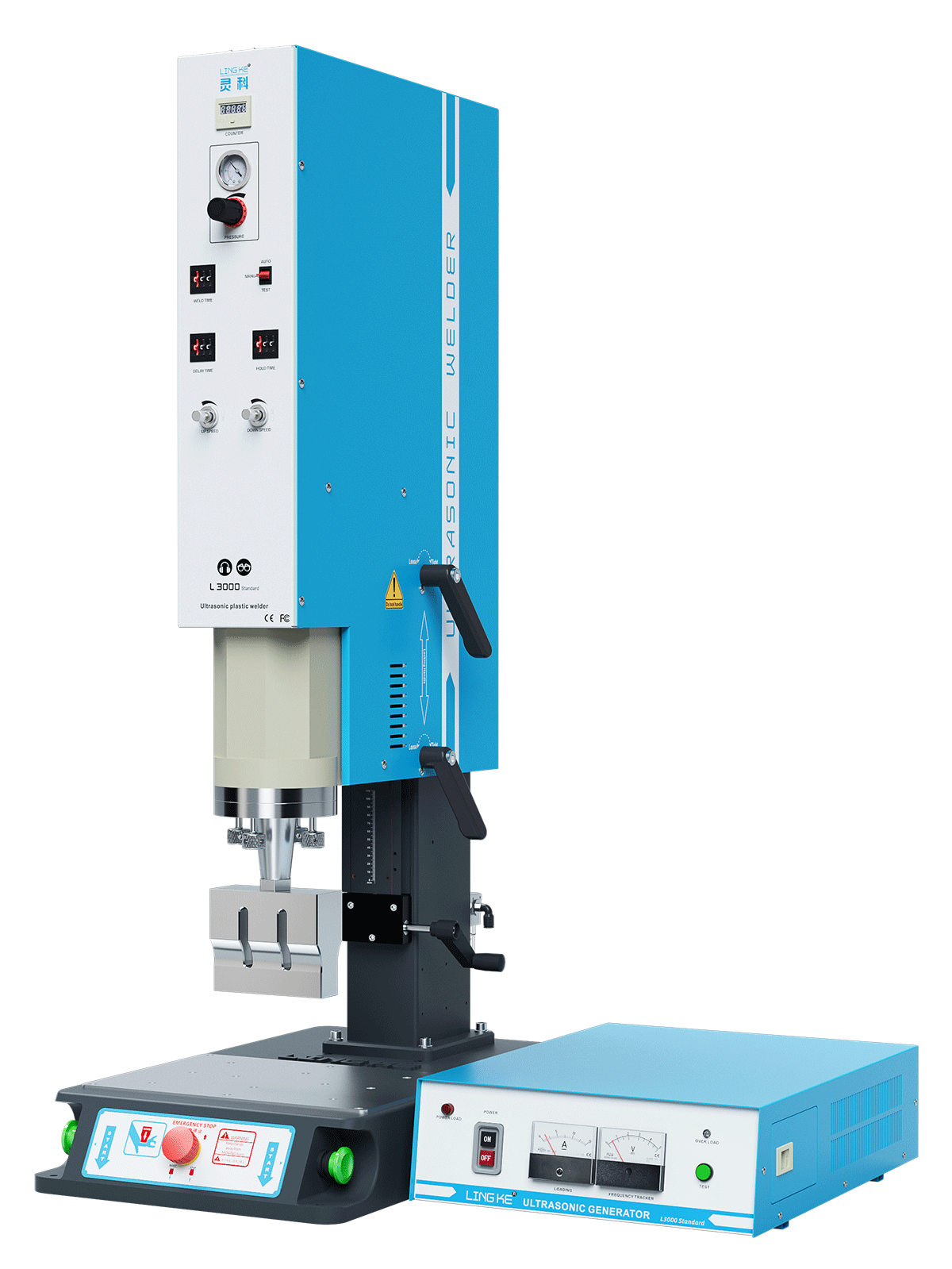 靈科超聲波塑料焊接機 方立柱 20kHz-2600/3200W L3000 Standard 模擬 靈科超聲波塑料焊接機 方立柱 20kHz-2600/3200W L3000 Standard 模擬
